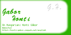 gabor honti business card