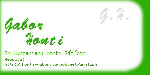 gabor honti business card